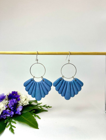 Kolczyki Liść  Alocasia z Polymer Clay i Hipoalergicznej Stali Szlache