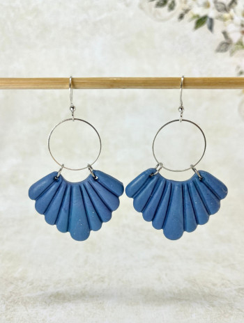 Kolczyki Liść  Alocasia z Polymer Clay i Hipoalergicznej Stali Szlache