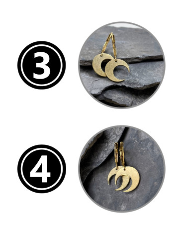 Kolczyki w kształcie księżyca - Lunuli