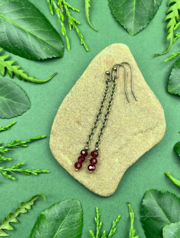 Kolczyki z fasetowanych koralików w stylu vintage