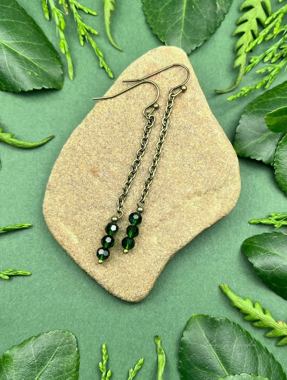 Kolczyki z fasetowanych koralików w stylu vintage