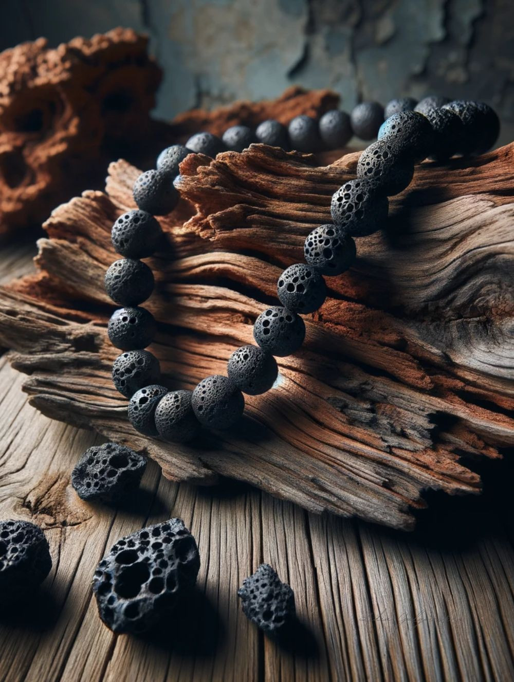 Bransoletka z Lawy Wulkanicznej